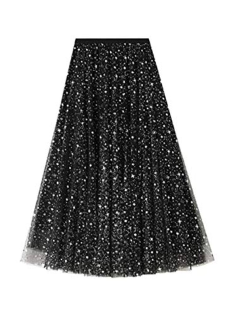 Femiserah Women's Long Rainbow A-Line Tutu Skirts Tiered Petticoat